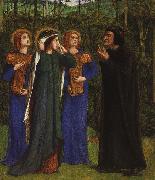 Dante Gabriel Rossetti The Meeting of Dante and Beatrice in Paradise oil on canvas